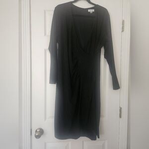 Calvin Klein Black Long Sleeve Sparkly Dress